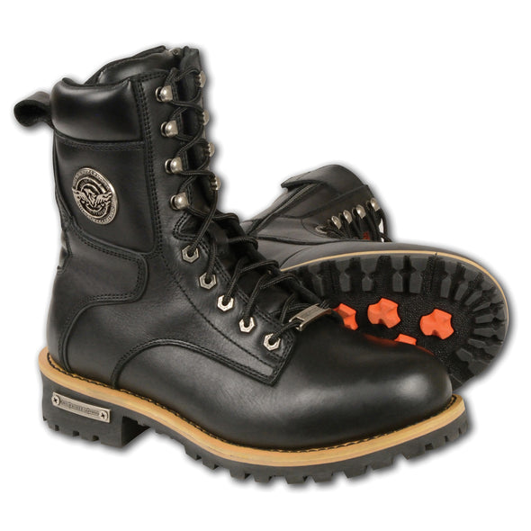 MENS LEATHER LOGGER BOOT - South Main Iron