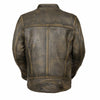 MENS DISTRESSED LEATHER JACKET - South Main Iron