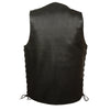 MENS STRAIGHT BOTTOM LEATHER VEST - South Main Iron