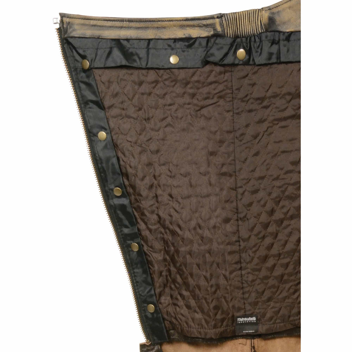 MENS DISTRESSED THERMAL LINED LEATHER CHAPS – South Main Iron
