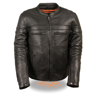 MENS SPORTY LEATHER JACKET - South Main Iron