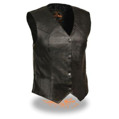 WOMENS CLASSIC LEATHER VEST